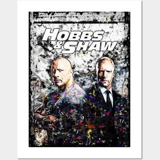 hobbs and shaw abstract art Posters and Art